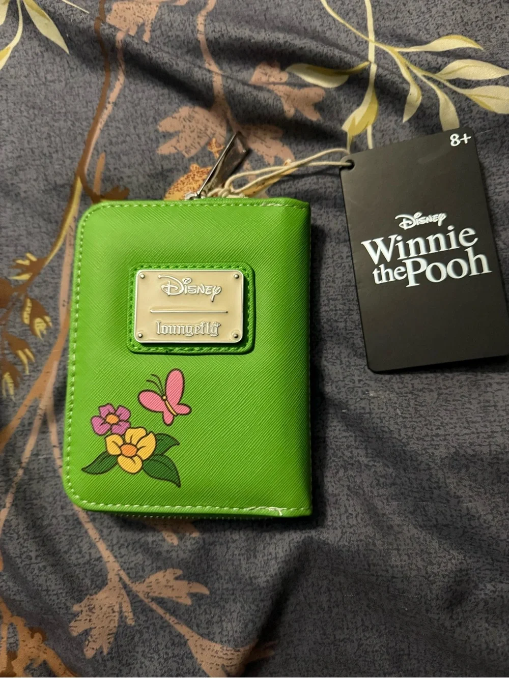 Loungefly Winnie the Pooh Cream Wallet with Red & Green Applique